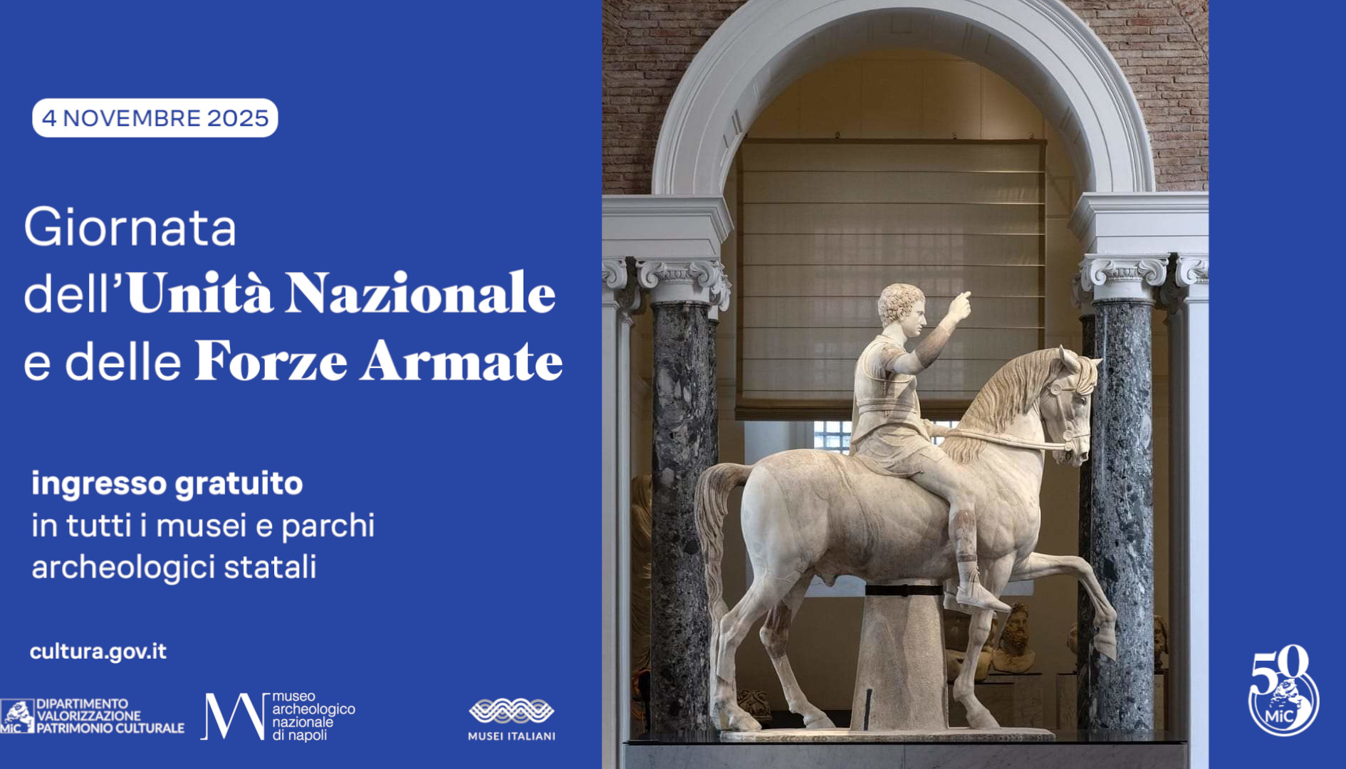 Giorno dell'Unità Nazionale e Giornata delle Forze Armate 2025 al MANN